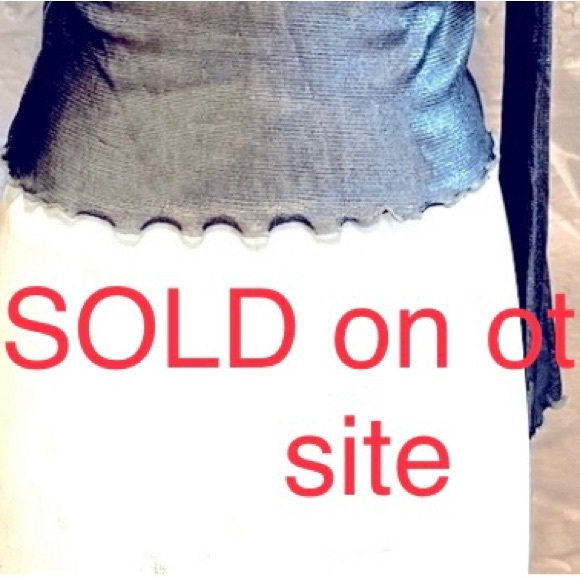 **ON HOLD*********.  Topshop Trinny Metallic mesh top - Picture 1 of 8